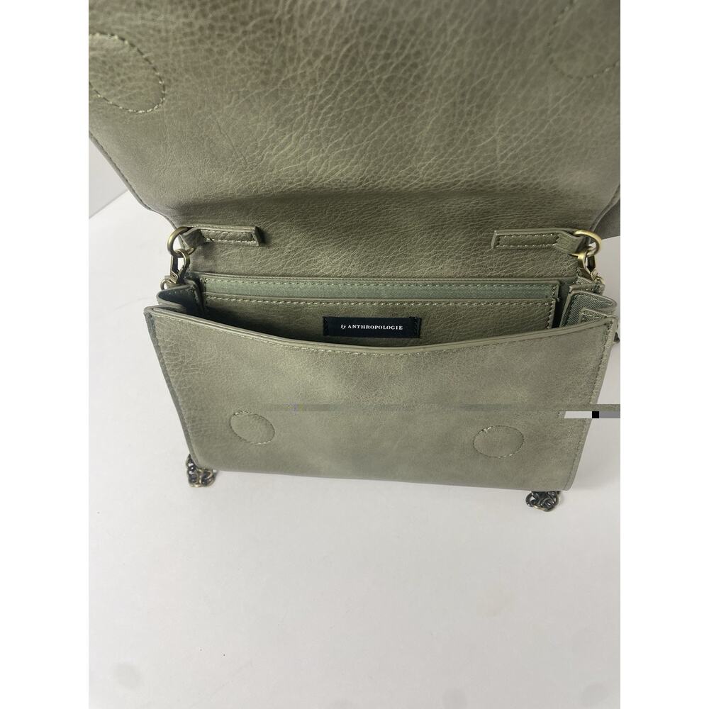Anthropologie Bella Bow Vegan Leather Crossbody/ Clutch Chain Strap Bag EUC - Picture 6 of 9